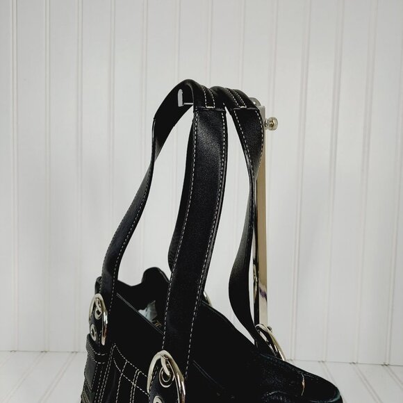 Coach C0873-f12302 Black Leather Satchel 0179 - Picture 2 of 11